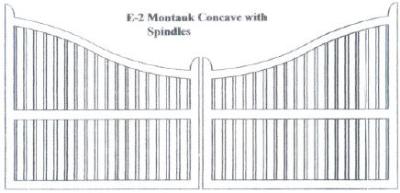 Montauk Concave Dual Driveway Gate - 10' Montauk Concave