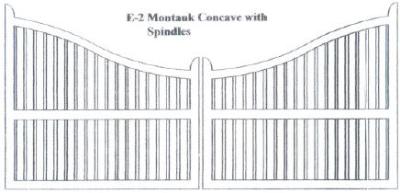 Montauk Concave Dual Driveway Gate - 14' Montauk Concave