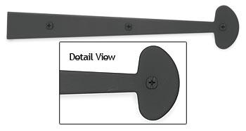 Acorn 12' (305mm) Smooth Iron Dummy Strap w/Bean Design - EACH (Black)(ACO-AHYBP)