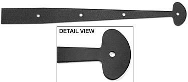 Acorn 17-1/4' (438mm) Smooth Iron Dummy Strap w/Bean Design - EACH (Black)(ACO-AILBP)