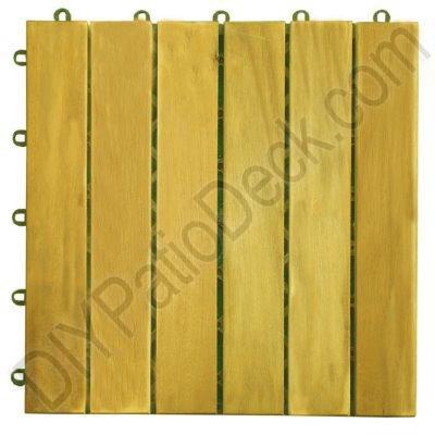 Teak Finish 6 Slat Acacia Plantation Hardwood Exterior Tiles