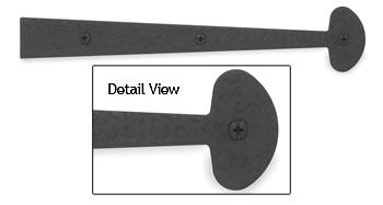 Acorn 12' (305mm) Rough Iron Dummy Strap w/Bean Design - EACH (Black)(ACO-RHYBP)