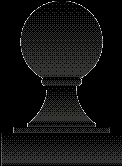 Aluminum Square Newel Post Ball Upgrade (18-119-AL)