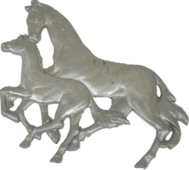 Decorative Aluminum Horse and Colt (18-718WOT)