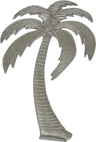 Decorative Aluminum Sm. Palm Tree (Bending Right)