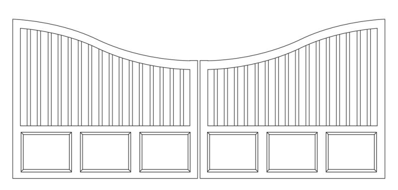 Sag Harbor Concave Spindle Top w/ Panel Base - 10' Sag Habor Concave w/ Spindle Top & Panel Base