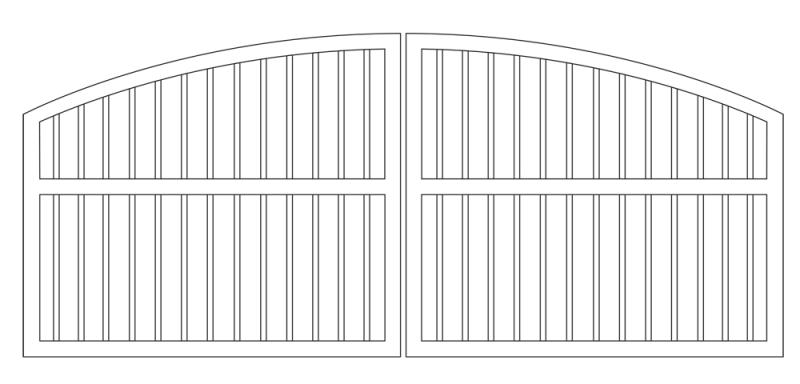 Dual South Hampton Cedar Gate - 12' South Hampton