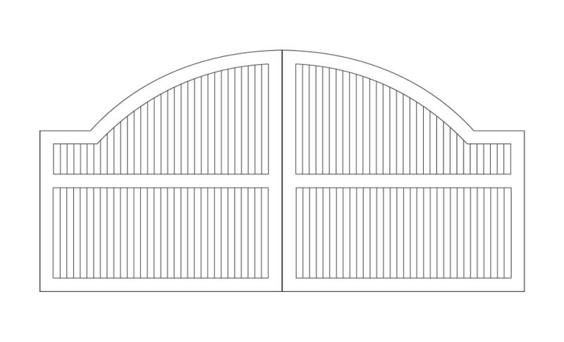 Estate Convex Design Dual Gate - 10' Estate Convex Design Dual Gate