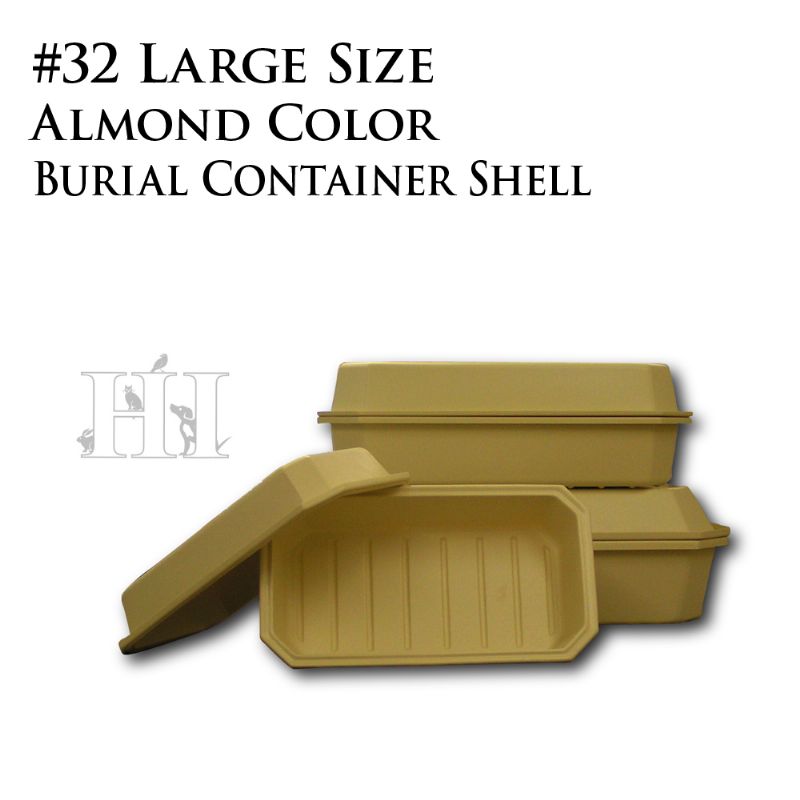 Hoegh Almond Large Pet Burial Container Shell 32-inch