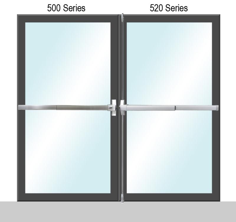 Sentry Safety 500/520 Series Panic Exit Dual Door Application - P (Painted)