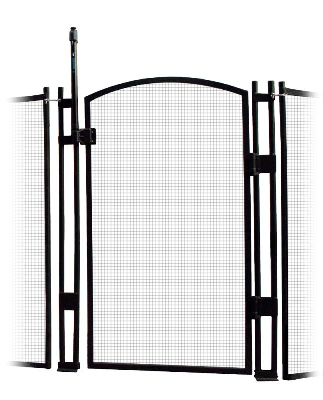 Pool Fence - EZ-Guard Self-Closing Self-Latching Gate - Black 4'  Tall