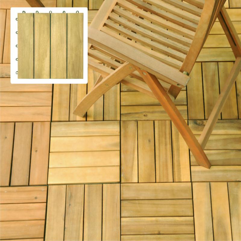 Premium Plantation Teak / 4 Slats Deck Tiles (V488)