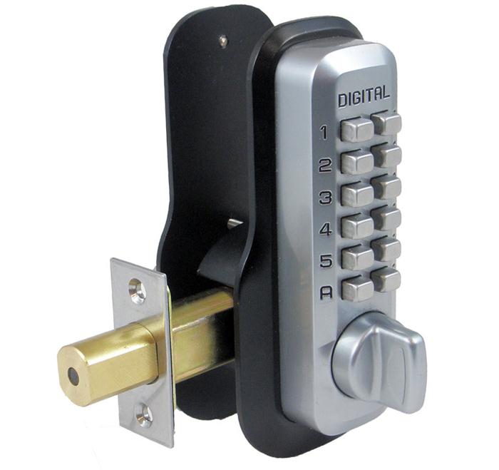 LockeyUSA M210EZ Deadbolt Door Lock w/ EZ Mounting Plates - Satin Chrome