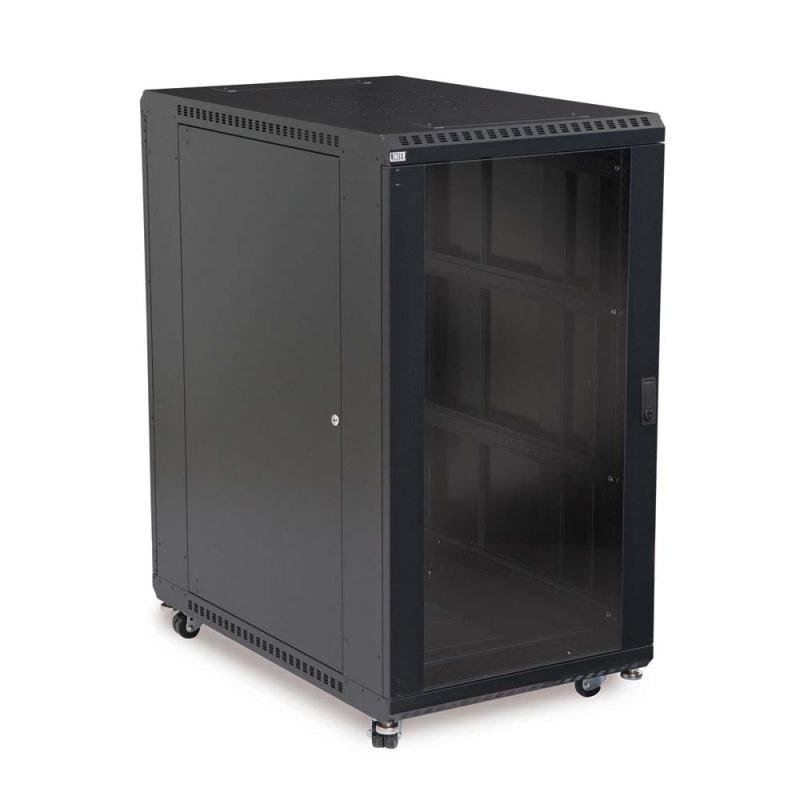 22U LINIER Server Cabinet - Glass/Vented Doors - 36" Depth by Kendall Howard (3100-3-001-22)
