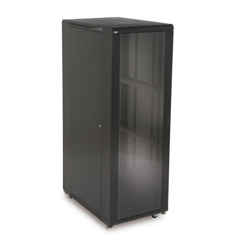 37U LINIER Server Cabinet - Glass/Glass Doors - 36