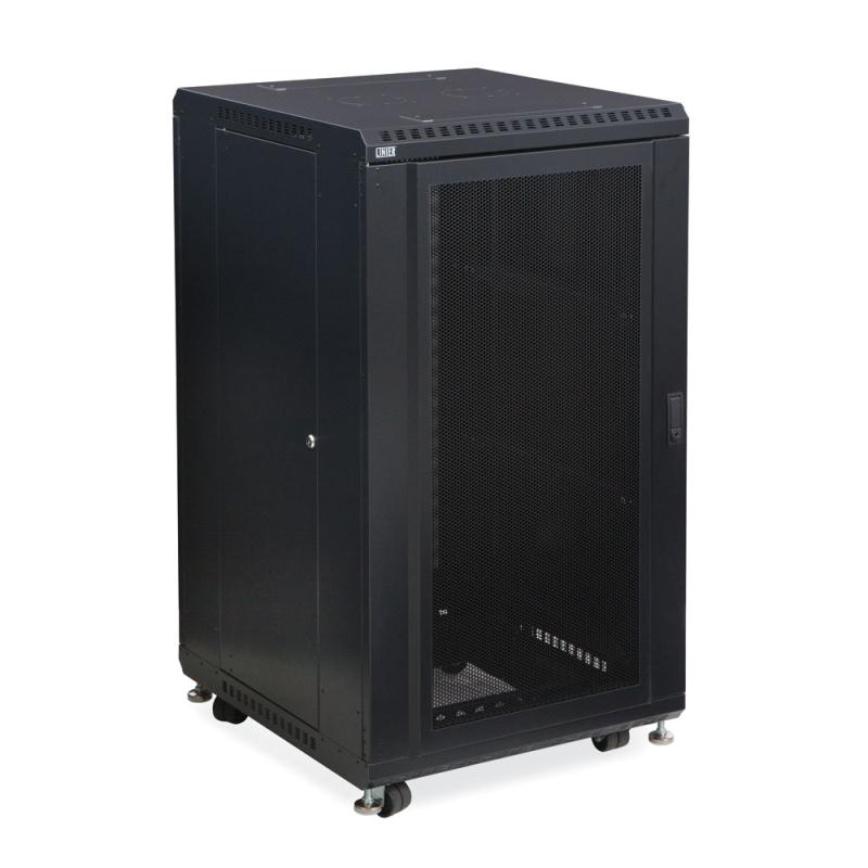 22U LINIER Server Cabinet - Convex/Glass Doors - 24