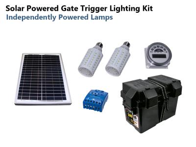 12VDC Solar-Powered Gate LED Lamp Kit - Stand alone