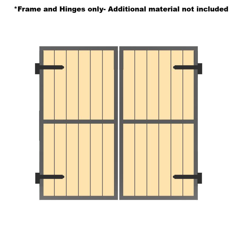 Dual Carriage Door Frame - 8' (4' per leaf) and under