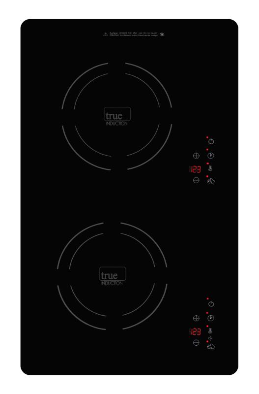 True Induction Vertical Double Burner Induction Cooktop