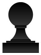 Aluminum Square Newel Post Ball for 8' Gates (18-120-AL)