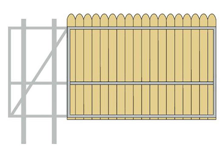 Gate Crafters Vinyl/Wood Slat Single Slide Gate Frame - 6' or less width 