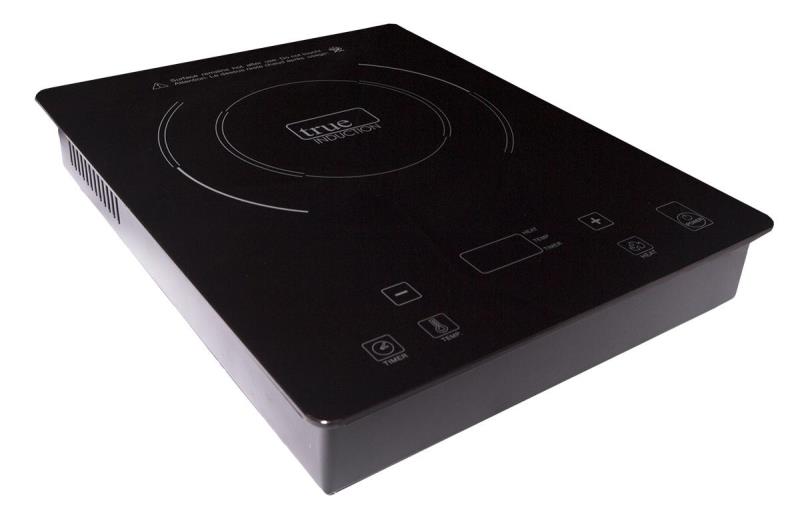 True Induction TI-1B Built-In 858UL Certified, 12-inch Single Induction Cooktop 1800W Glass-Ceramic Top