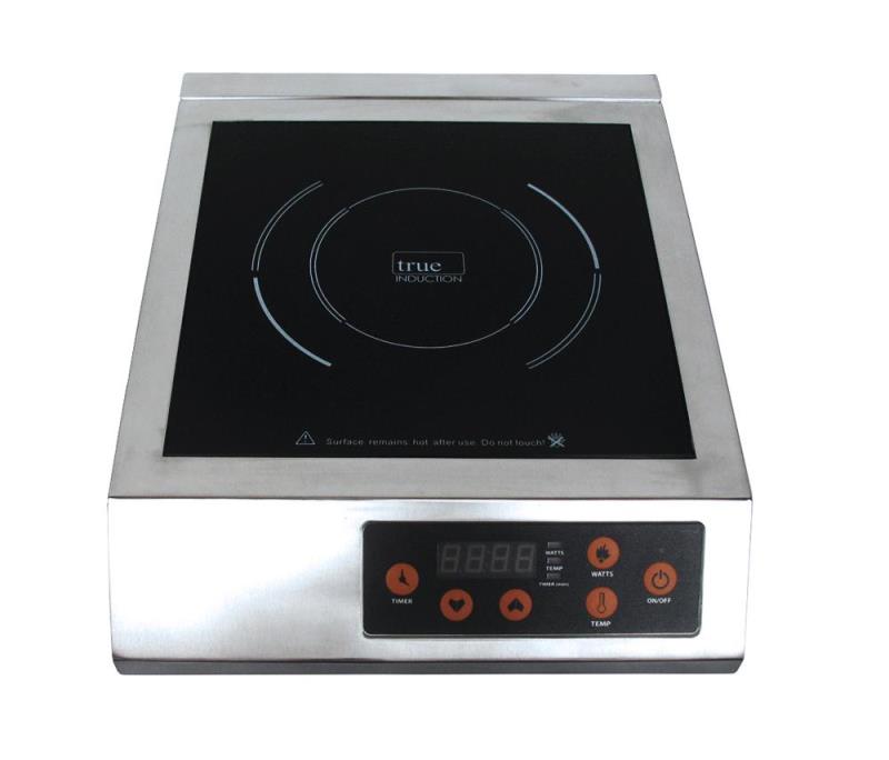 True Induction TI-1SS Protable UL197 Certified, 13-inch Comercial Single Induction Cooktop 3200W Glass-Ceramic Top