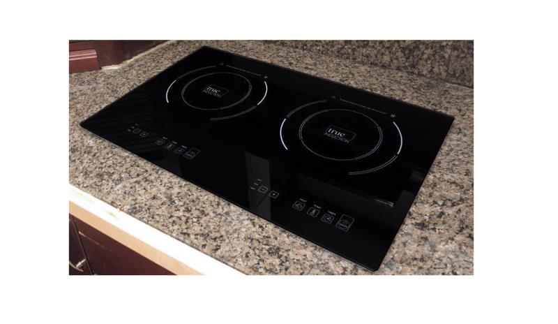 True Induction TI-2B Built-in 858UL Certified, 23-inch Dual Induction Cooktop 1800W Glass-Ceramic Top