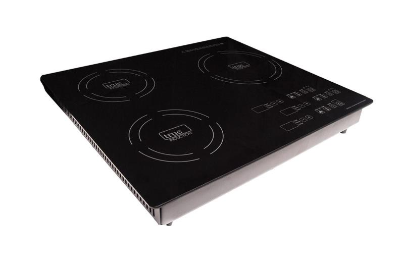True Induction TI-3B Built-in 858UL Certified, 24-inch 3 Burners Induction Cooktop 3300W Glass-Ceramic Top
