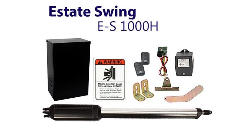 Estate Swing E-S 1000-H Single Swing Gate Opener - w/ 20 Watt Solar panel
