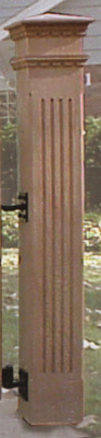 Pair of Cedar Fluted Columns 8x8 and 5 foot tall