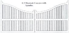 Montauk Concave Dual Driveway Gate