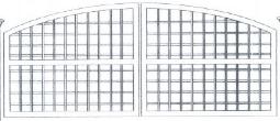 South Hampton Convex w/ English Lattice Cedar Gates