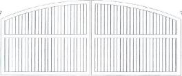 South Hampton V-Joint Paleling Dual Cedar Gate - 10' South Hampton V-Joint Paneling