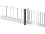 Roller / post assembly for any width sliding gate 