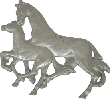 Decorative Aluminum Horse and Colt (18-718WOT)