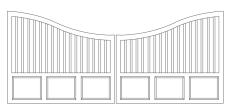 Sag Harbor Concave Spindle Top w/ Panel Base - 10' Sag Habor Concave w/ Spindle Top & Panel Base