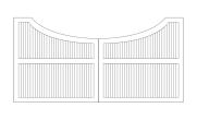 Estate Concave Design Dual Gate - 10' Estate Concave Design Dual Gate