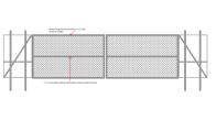 Gate Crafters Chainlink Dual Slide Gate Frame Residential 6' Tall (ChainLinkKit)