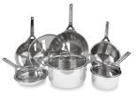 True Induction 10-Piece Gourmet Stainless Steel Cookware Set