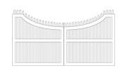 Entranceway Concave Design Dual Gate