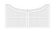 Entranceway Concave Design Dual Gate - 10' Entranceway Concave Design Dual Gate