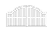 Entranceway Convex Design Dual Gate - 10' Entranceway Convex Design Dual Gate