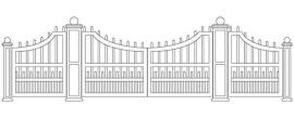 Entranceway Staggered Concave Design Dual Gate