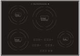 30In True Induction Quadruple Built-in 4 Burner Induction Cooktop