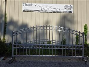 Ready to Ship 10 ft. Long Aluminum Single Swing Driveway Gate - Made in USA