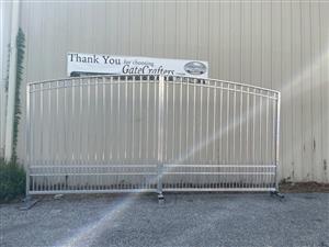 Ready to Ship 16 ft. Long Aluminum Dual Swing Driveway Gate - Made in USA