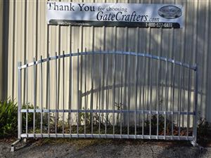 Ready to Ship 12 ft. Long Aluminum Single Swing Driveway Gate - Made in USA