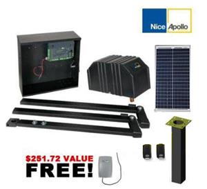 APOLLO 3600ETL Dual Gate Opener w/ DIY Gate Openers DIY Kit & extra remote (3600ETL) 