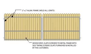 Gate Crafters Vinyl/Wood Slat Dual Gate Frame (VinylKit)